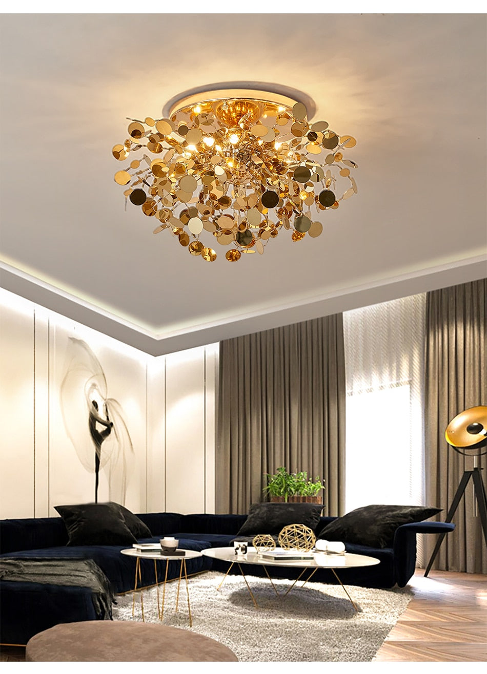 CEILING LAMP GOLD PATRICIA - MIOMILLY HOME