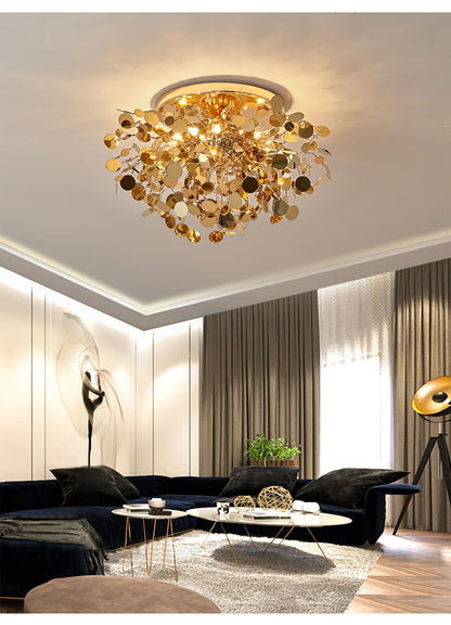 CEILING LAMP GOLD PATRICIA - MIOMILLY HOME